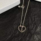 Classic Red Heart Pendant Necklace