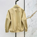 Eco-Friendly Suede Color-Block Jacket