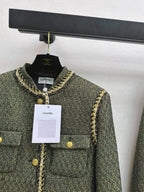 Cropped Tweed Jacket Skirt Co-ord Set