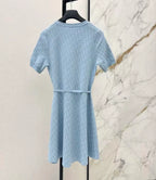 Classic Knit Waist-Cinching Dress