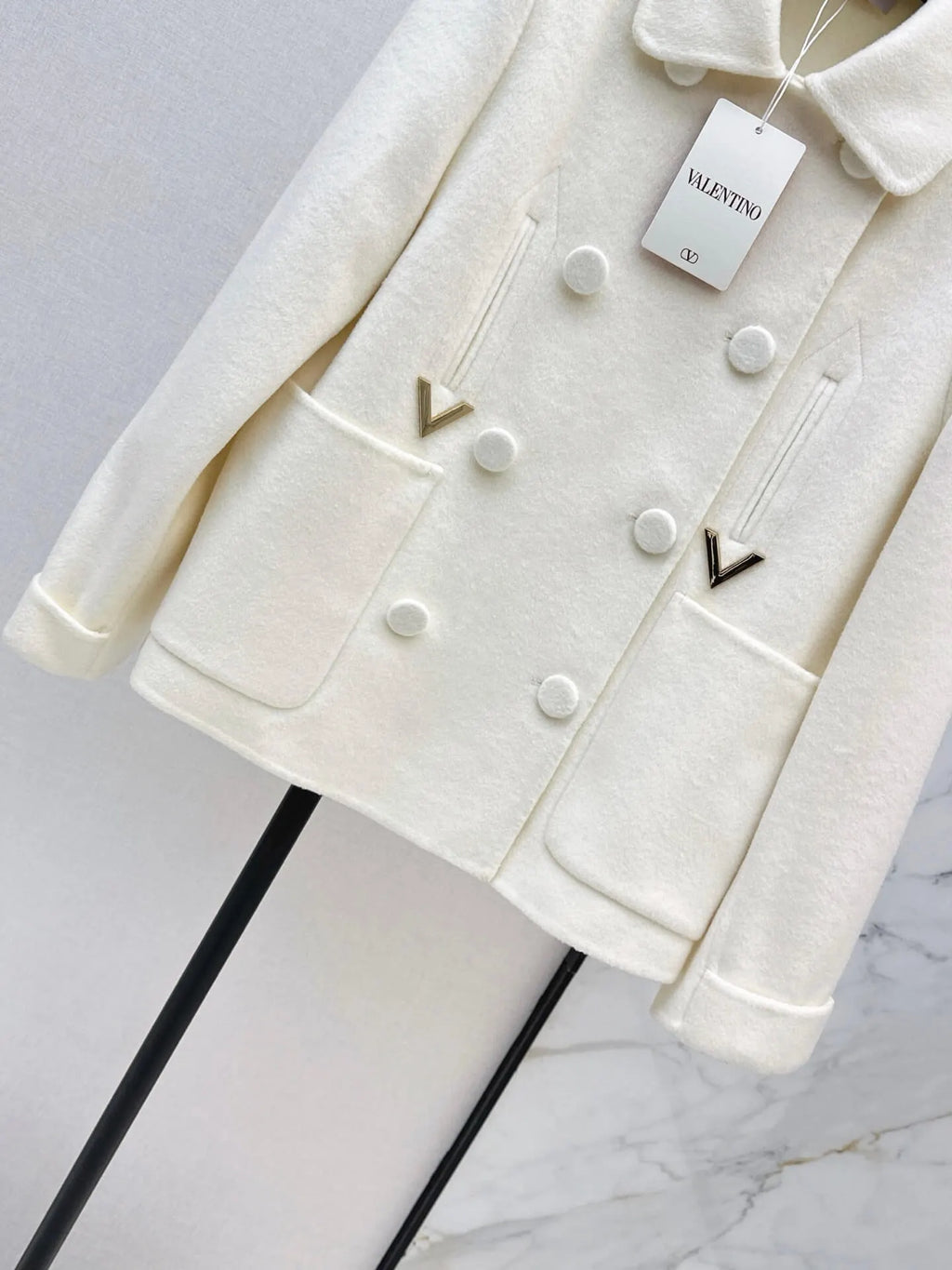 Peter Pan Collar Wool Short Jacket