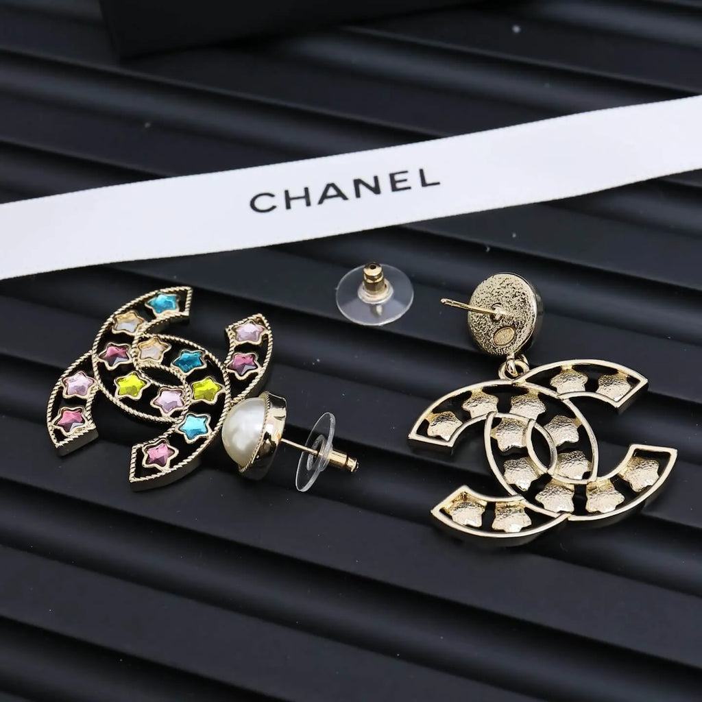 Colorful Star Statement Earrings