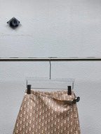Glossy Letter A-Line Skirt