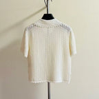 Blend Openwork Knit Top