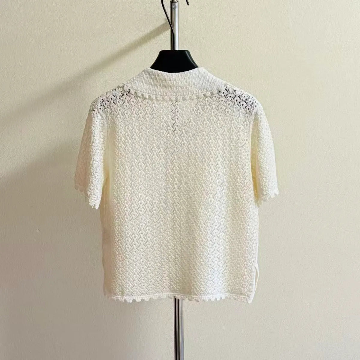 Blend Openwork Knit Top