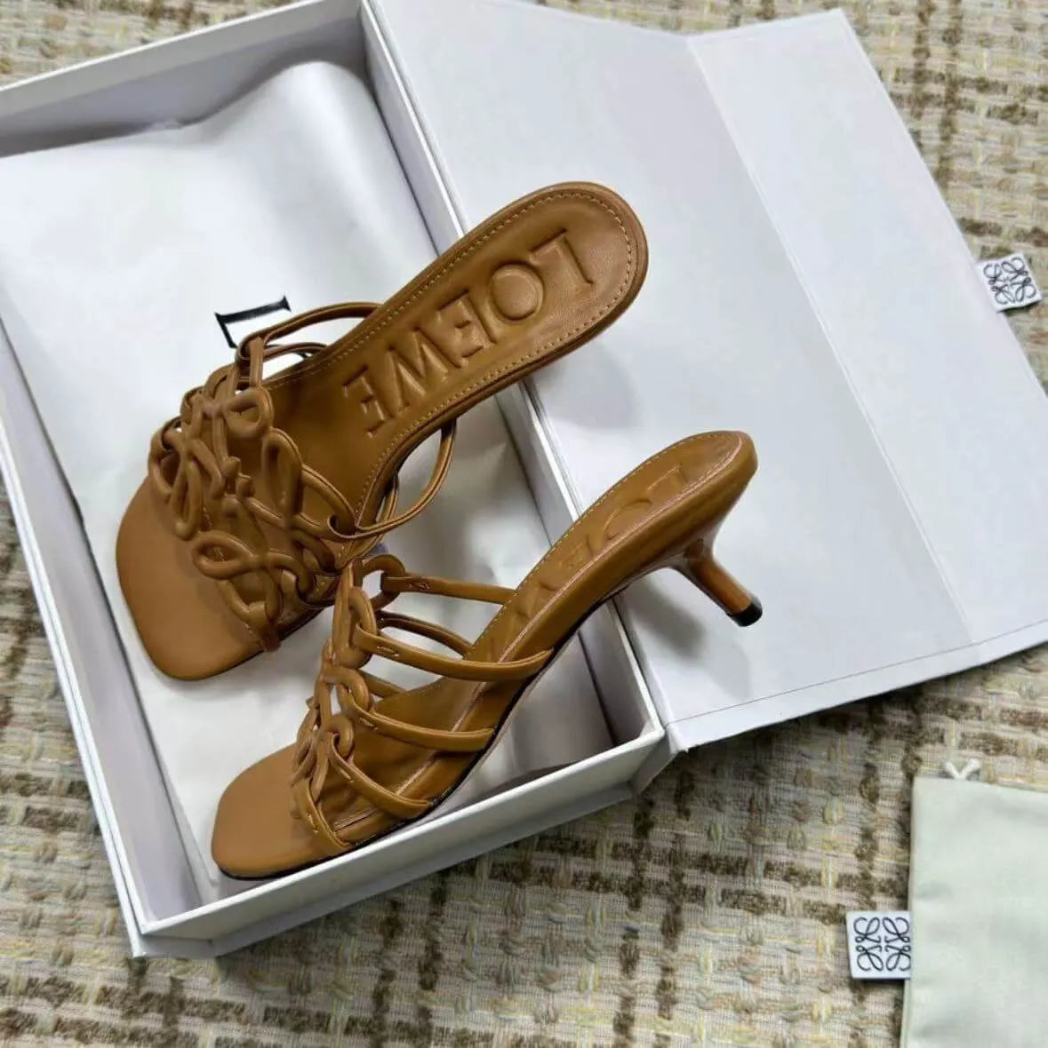 Vacation Style Openwork Low-Heel Sandals