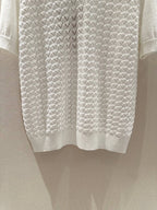 Preppy Collared Hollow Knit Top