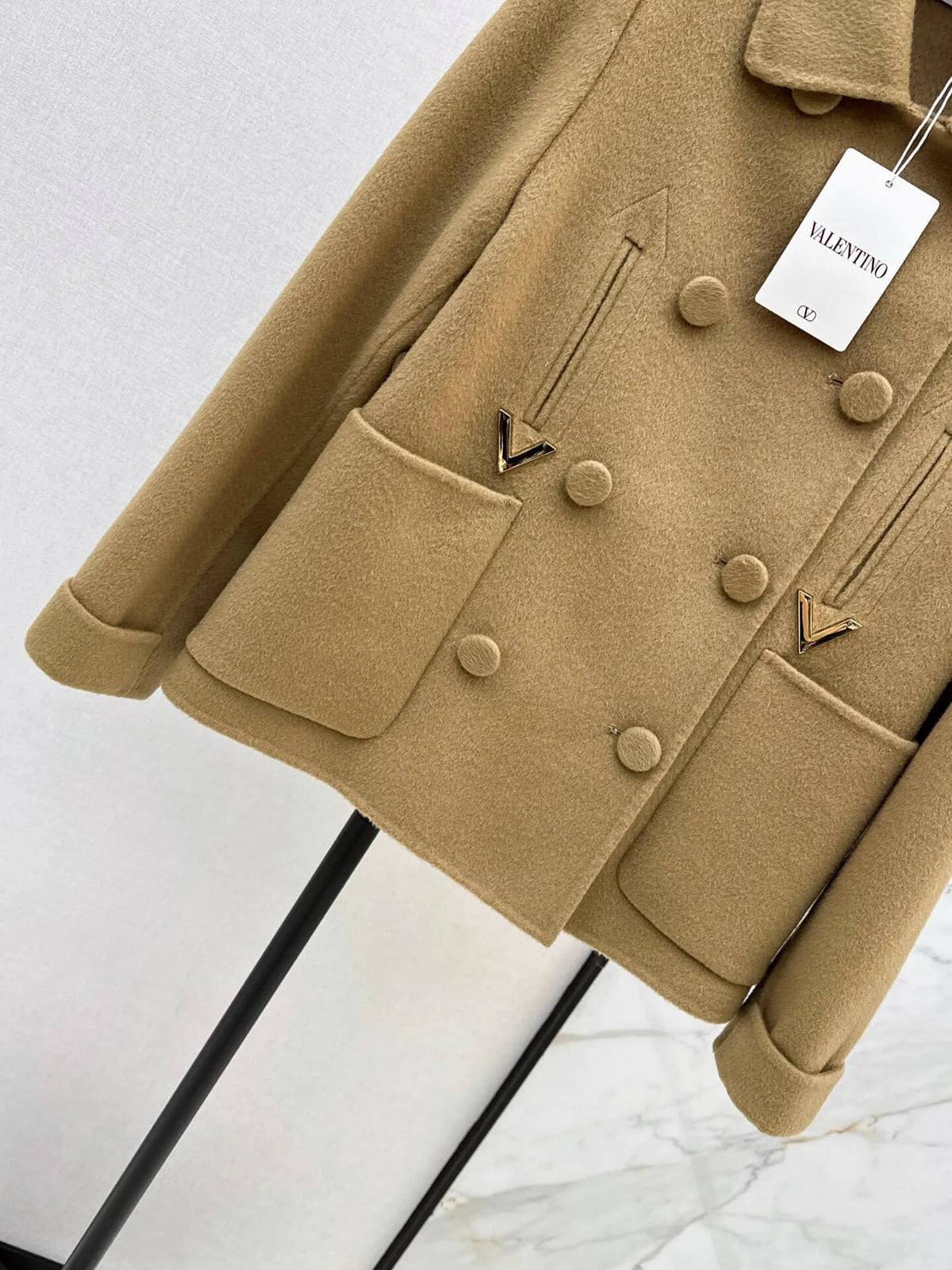 Peter Pan Collar Wool Short Jacket