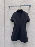 Lapel Slim Wool Dress