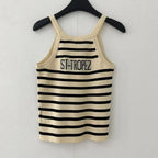 Rhinestone Stripe Detail Vest