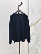 Lace V-neck Knit Top