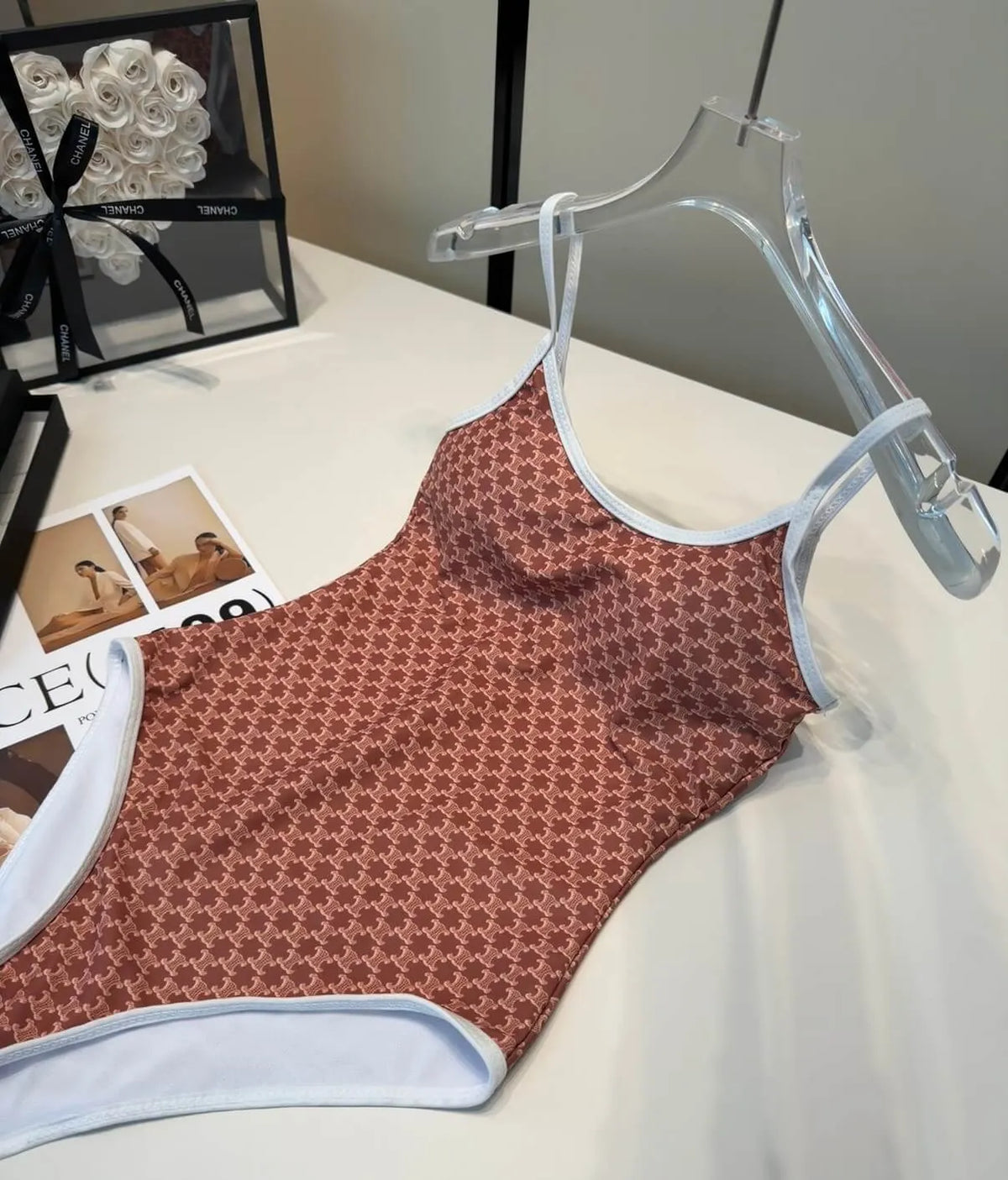 Vintage High-Cut One-Piece Swimsuit