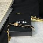 Classic Camellia Black & Gold Bracelet