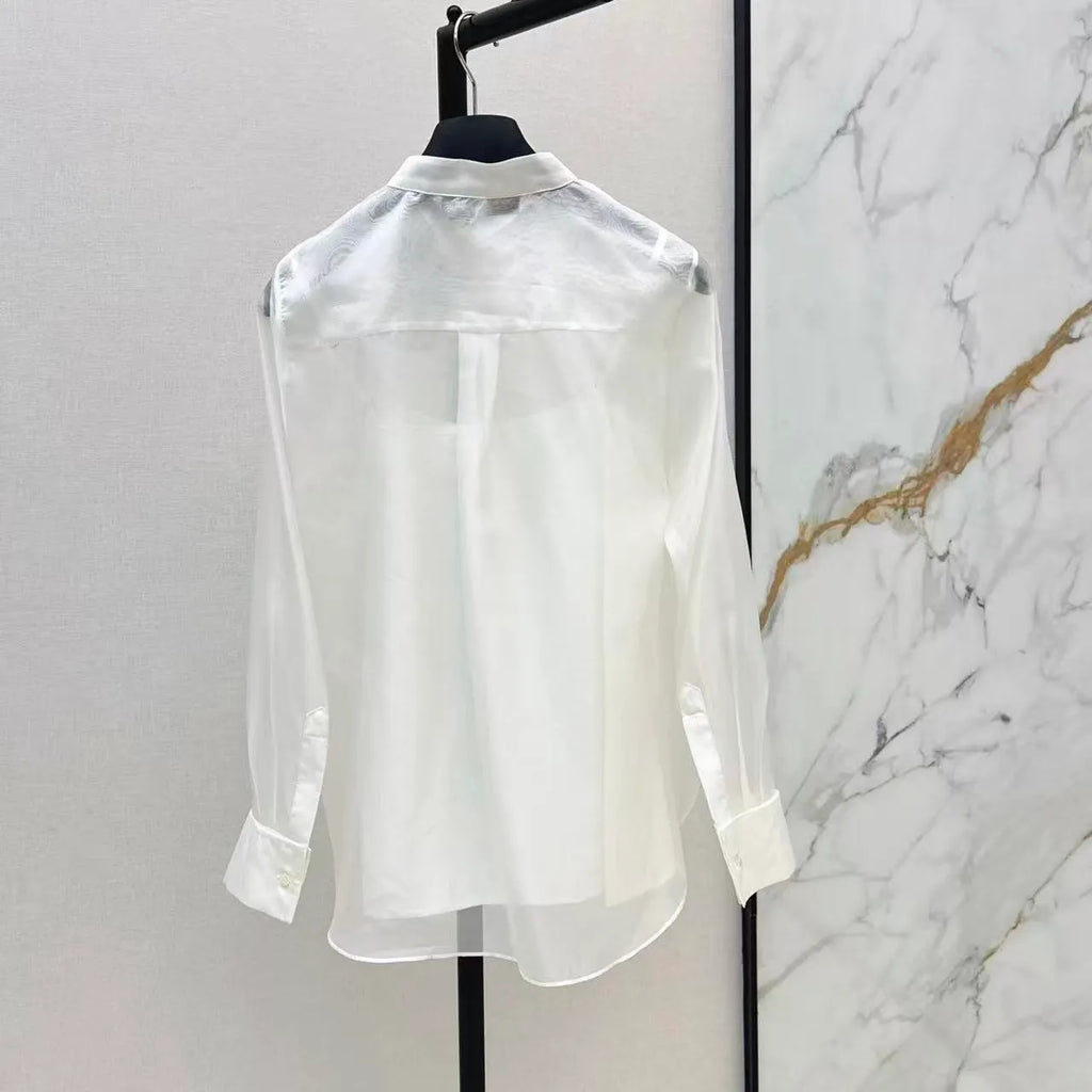 Ruffled Collar Two-Piece Shirt