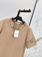 Scalloped Cutwork Hem Shift Dress