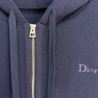 Embroidered Hooded Zip Knit Jacket