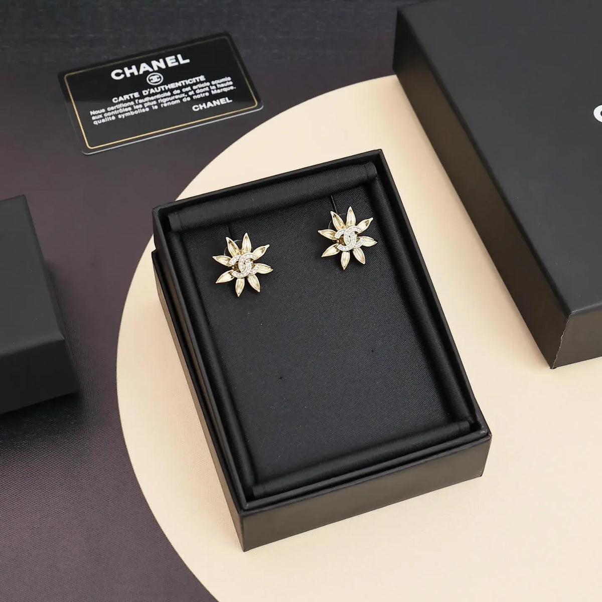 Sunflower Full-Pavé Stud Earrings