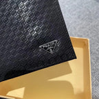 Black Textured Accented  Wallet