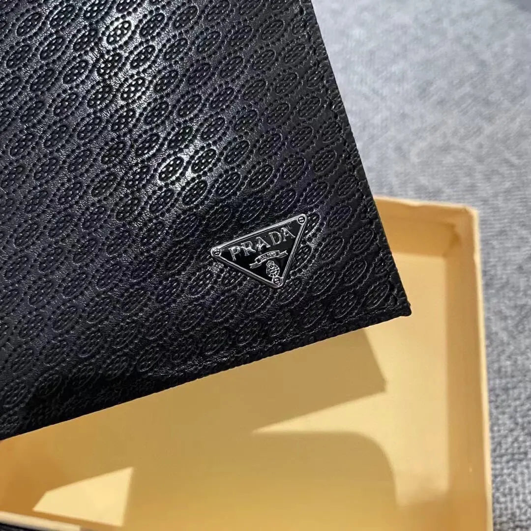 Black Textured Accented  Wallet