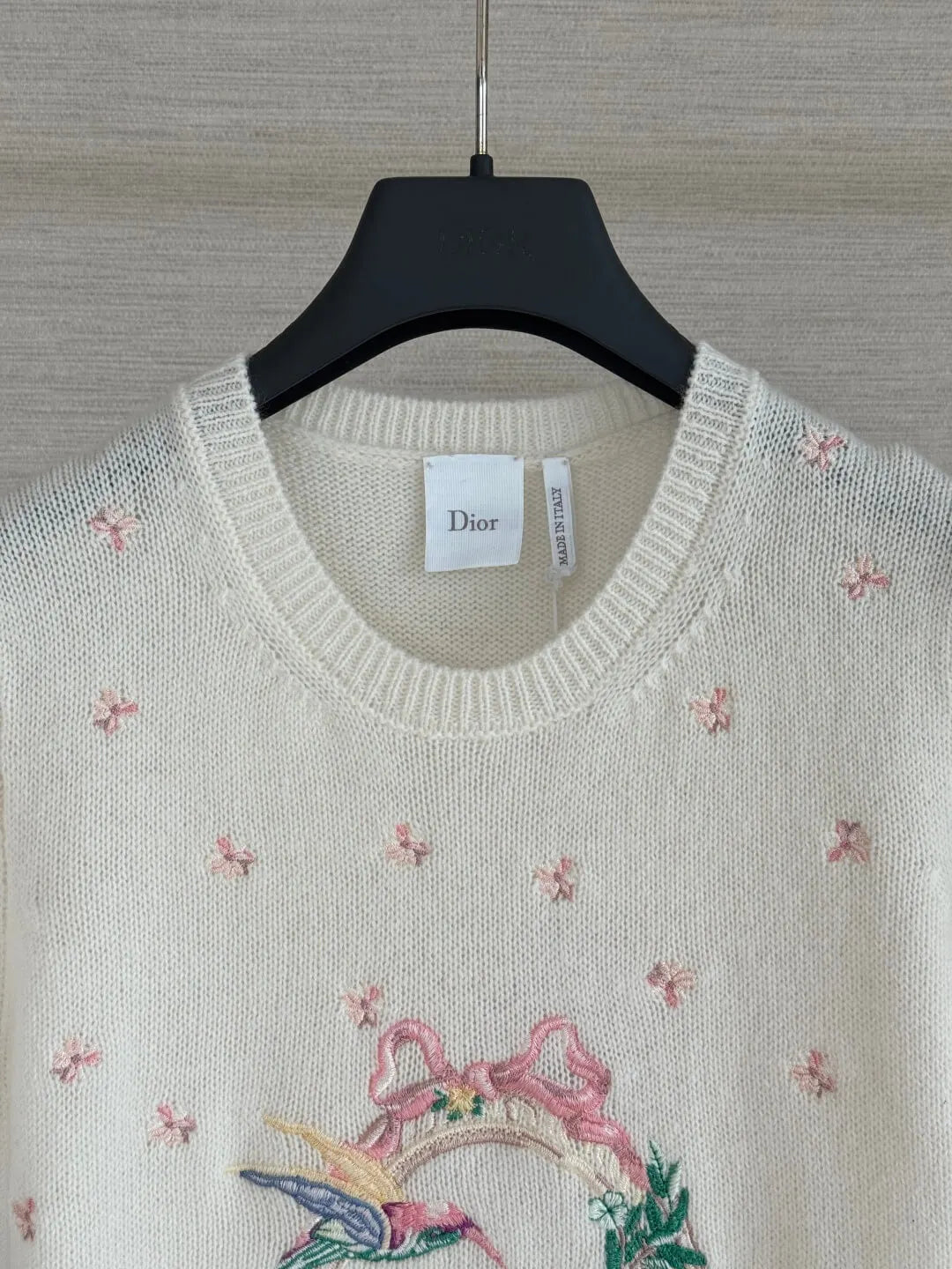 Short Sleeve Embroidered Sweater