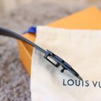 Matte Check Pattern Belt