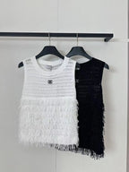 Patchwork Fringe Tank Top