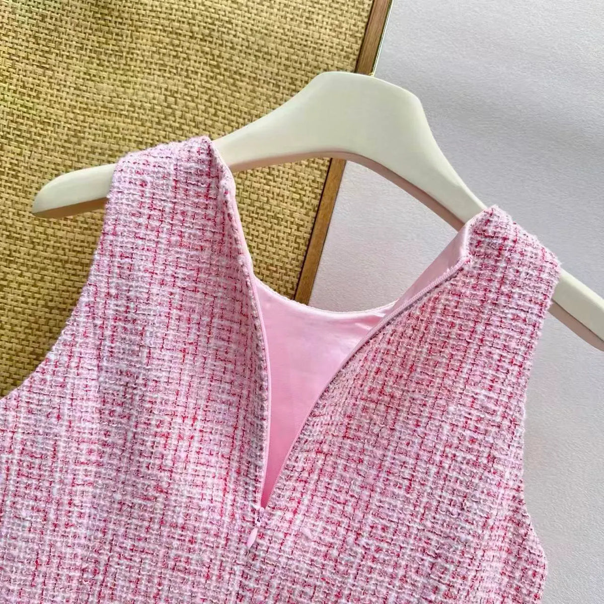 Woven Fabric Sleeveless Dress