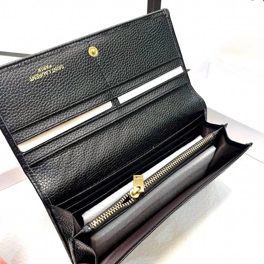 Black Textured  Long Walle