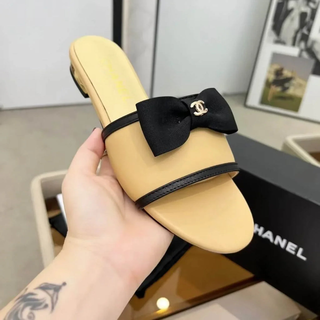 Classic Elegant Bow-Embellished Sandals