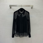 Diamond Jacquard Long Sleeve Shirt