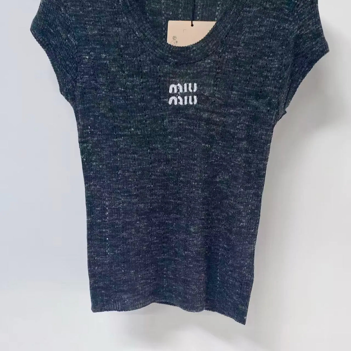 Breathable Embroidered Knit Top