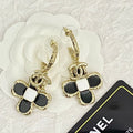 Color-Blocked Clover Earrings