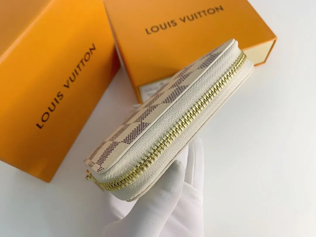 Purple and White Checkered Wallet