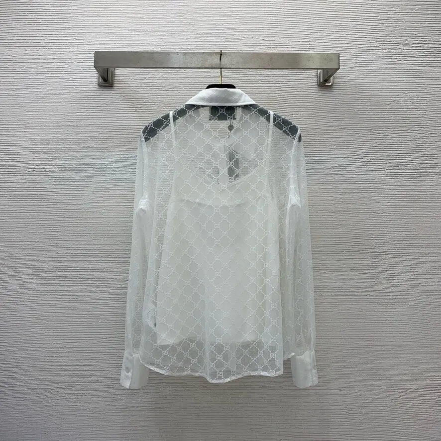 Diamond Jacquard Long Sleeve Shirt