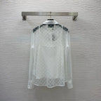 Diamond Jacquard Long Sleeve Shirt