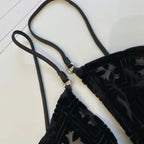 Velvet Cross Cut-Out Camisole Vest