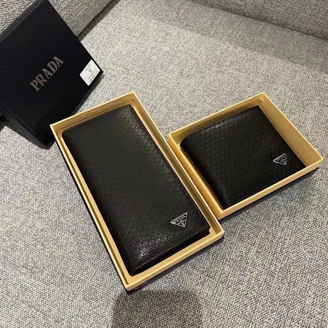 Black Textured Accented  Wallet