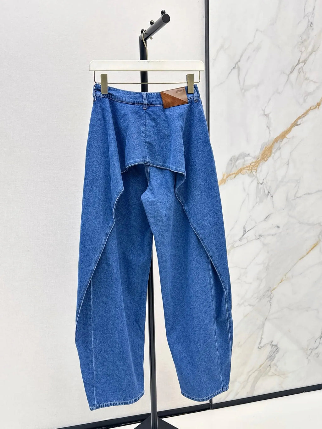 Logo Cropped Shirt Wide Leg Denim Set