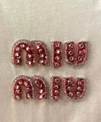 Trendy Diamond-Embellished Letter T-Shirt