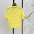 Cable Knit Short Sleeve Top