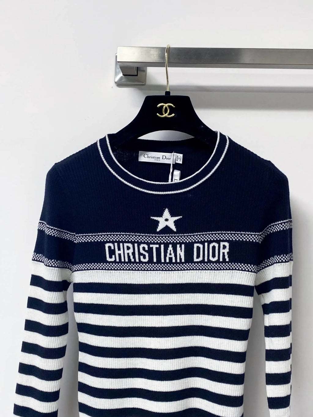 Nautical Striped Slim Knit Top