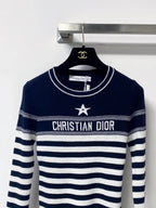 Nautical Striped Slim Knit Top