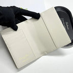 Jacquard Fabric with Leather Card Holder Wallet
